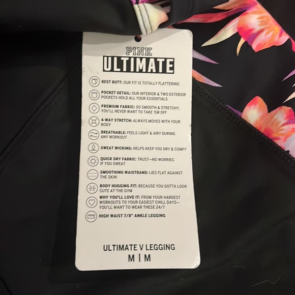 VS PINK HIGH WAIST V ULTIMATE FLORAL LEGGINGS - Picture 6 of 8